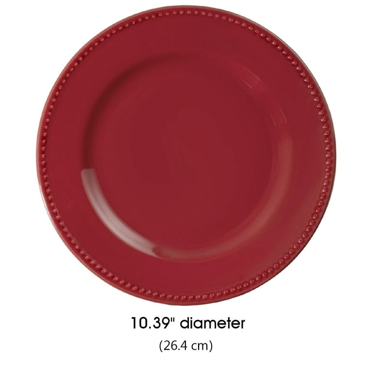 Mainstays Brynn 12-Piece Stoneware Dinnerware Set Red - Walmart.com