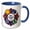 Blue/White, variant on 3drose, Best Stockbroker Ever. Colorful Mandala Art for a Cool Businessman, 11oz Two-tone Red Mug
