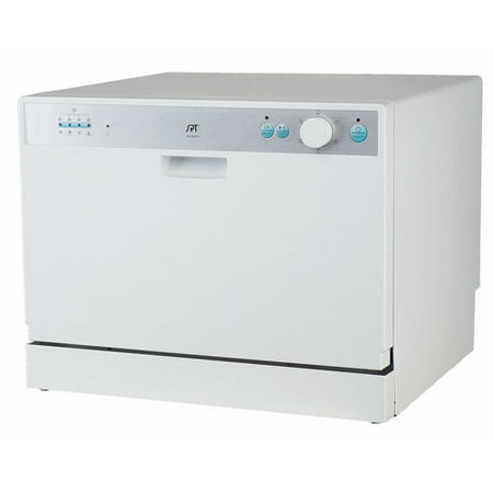 Sunpentown Delay Start Countertop Dishwasher 2200 Series White