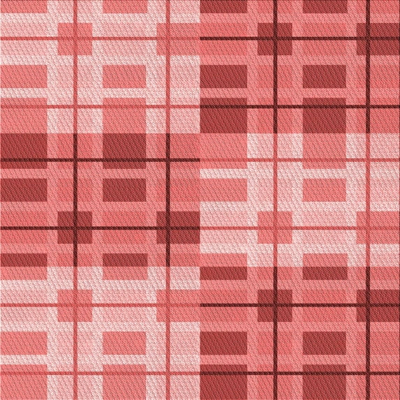 Ahgly Company Indoor Square Patterned Light Coral Pink Area Rugs, 4' Square
