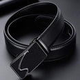 thumbnail image 2 of Ceinture Homme, Ceinture en Cuir pour HommeStyle D, Rglable Ceinture Boucle Automatique 3.5cm * 130cm (Bote incluse), Ceinture en cuir d'affaires, Va, 2 of 5
