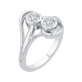 thumbnail image 2 of KATARINA Two Diamond Fashion Ring in 14K White Gold (3/8 cttw), 2 of 4
