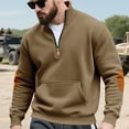 thumbnail image 5 of Chiccall Mens Mock Neck Sweatshirts Stand Collar Long Sleeve Colorblock Casual Fleece Lined Pullover Sweatshirt, 5 of 7