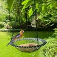 thumbnail image 3 of FYHALE Hanging Bird Feeder Squirrel Proof for Outdoor Wild Bird Seed Bee Shaped Bird Feeder Outdoor Courtyard Garden Tree Hanging Lamp Iron Hanging Decoration Bird Feeder Feeding (PURPLE), 3 of 5