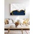 thumbnail image 4 of Navy Blue Gold Marble Wall Art for Living Room,Canvas Picture Wall Decor for Bathroom Bedroom,Modern Abstract Marble Crack Texture Painting Artwork for Office Hallway Dining Room Decor 20"x24", 4 of 8
