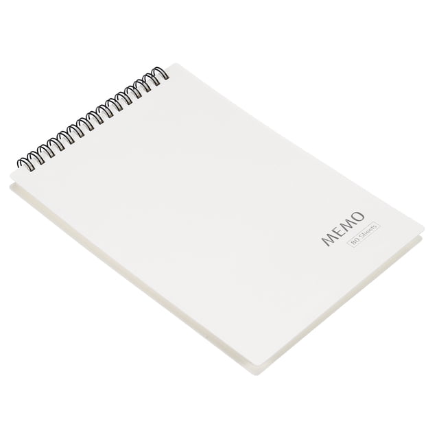 Unique Bargains Carnet à Spirale Supérieure A5 80 Feuilles Papier Quadrillé Couverture Rigide, Blanc