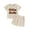 Apricot, variant on Toddler Baby Boy Summer Clothes 6M 12M 18M 24M 3Y Waffle Knit  Little Dude Short Sleeve T-Shirt Solid Drawstring Shorts Set