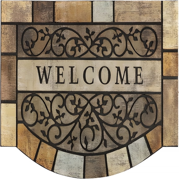 RLESO Durable Welcome Door Mats,24"X36" Heavy-Duty Large Outdoor Mat for Front Door with Non-Slip Rubber Backing for Outside Entry,Garage,Patio,High Traffic Area