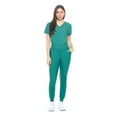 thumbnail image 5 of Natural Uniforms Ultra Stretch Womens Jogger Scrub Set (True Hunter Green, Medium), 5 of 7