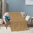 thumbnail image 4 of XMXT Throw Blankets, Coffee Pencil Print Bed Blanket for Bedroom Sofa, 50 x 70 inches, 4 of 9