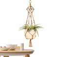 thumbnail image 7 of XZKING 41 Inches Macrame Planter Hanger Large for 7.8 inch Pot,Hanging Planter for Indoor Plants, 2 Pack,NO Pot/Plant Included (Brown), 7 of 7