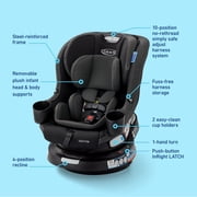 Graco EasyTurn 360 2-in-1 Convertible Car Seat, Cyran, Black