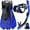 Blue, variant on Greatever Mask Fins Snorkel Set, Snorkeling Gear for Adults, Panoramic View Snorkel Mask Anti-Fog, Adjustable Dive Flippers, Dry Top Snorkel and Travel Bag, Scuba Gear for Swimming Snorkeling Diving