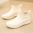 thumbnail image 6 of hoksml Women's Waterproof Ankle Rain Boots, Slip-On Rubber Shoes for Outdoor and Daily Wear, 6 of 9
