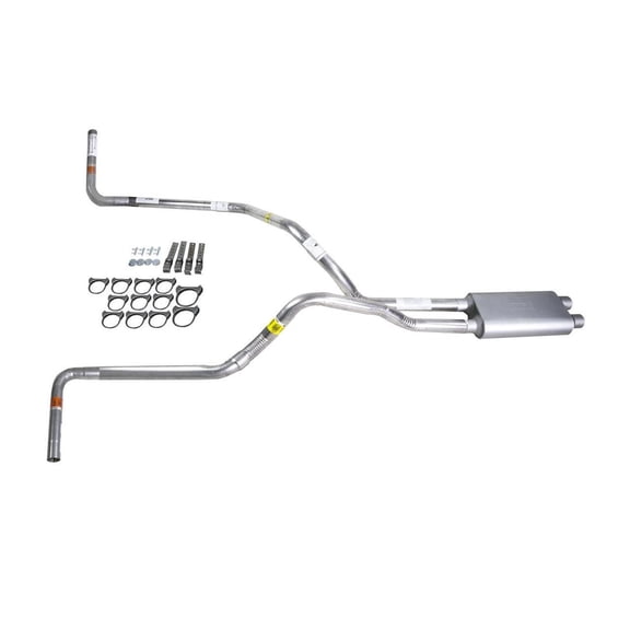 Tundra 00-07 dual exhaust 2.5 pipe dual inlet Flowsound Muffler  Side Exit