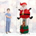 thumbnail image 4 of Costway 8 FT Inflatable Santa Claus & Reindeer Giant Hot Air Balloon with LED Lights, 4 of 9