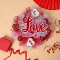 thumbnail image 6 of Meggemo Valentine's Day Artificial Flower Wreath Door Hanger Romantic Love Themed Decor for Home Party Entrance Decoration, 6 of 8