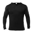 thumbnail image 4 of Men's Athletic Hoodie Workout Pullover Sport Sweatshirt Comfortable Breathable Gym Running Casual Fitness Apparel Men's Oversized Tee Summer Tops Streetwear, 4 of 6
