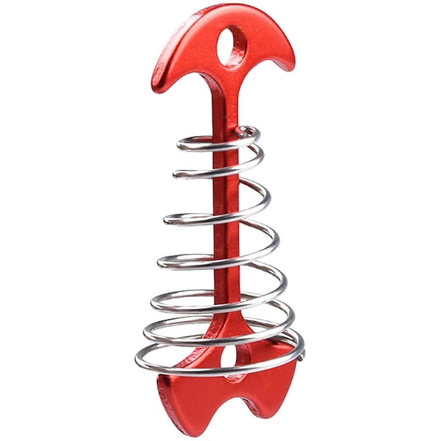Herringbone Nail Adjustable Aluminum Anchor Ultra Light Spring Tent Stake For Wood Deck.