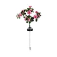 thumbnail image 2 of Solar Powered Garden Stake Light, 27.5in Outdoor Artificial Azalea Lawn Light, Waterproof Metal Pathway Decor, 1-Pack, 2 of 7