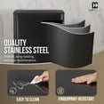 thumbnail image 5 of CAPHAUS Black Dual Trash Can w/ Single Lid, Trash & Recycle Bins Combo, Hands-free Stainless-Steel Garbage Can for Kitchen, with 2 Compartment, Hinged Lid, Odor Filters, Handles, 30L+30L, 2 x 8 Gal, 5 of 9