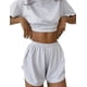 thumbnail image 2 of Pijama de verano for mujer, de manga corta a rayas, informal, cómodo, conjunto de 2 piezas for el hogar, 2 of 6