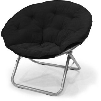 Mainstays Large Super Soft Microsuede 30" Saucer™ Chair, Black