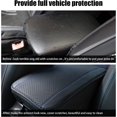 thumbnail image 4 of LAICAIW Four Seasons Universal Armrest Box Mat, Fiber Leather Embossing, Waterproof Car Armrest Seat Cover Center Console Mat (Blue), 4 of 7