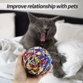 thumbnail image 4 of 2 x pelotas de juguete para gatos, juegos interactivos para gatos, pelota de lana de gato grande y colorida para mascotas -, 4 of 5