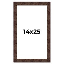 14x25 Frame Brown Burl Real Wood Picture Frame Width 1.625 Inches | Interior Frame Depth 0.5 Inches