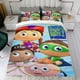 thumbnail image 4 of Super Why Conjunto de sábanas temático, trío de piezas, cómodo y amigable con la piel, diseño único, regalo de decoración para el hogar para familiares, amigos y fans, 90 cm * 190 cm, 4 of 6