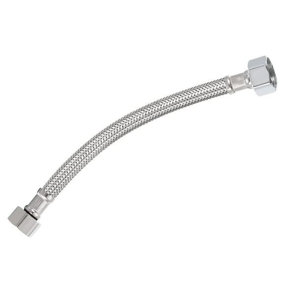 Unique Bargains 8' Faucet Supply Line Connector, G3/8 Female x G1/2 Female 304 Stainless Steel Water Supply Hose