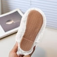 thumbnail image 7 of Miluxas Kids Fuzzy Snow Boots Fluffy Outdoor Round Toe Flat Boots Winter Warm Faux Plush Snow Shoes for Girls and Boys Beige 8.5 M(25), 7 of 7