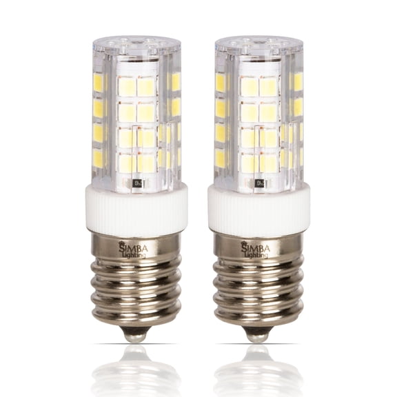 Simba Lighting LED T6 4W 40W Equivalent Bulbs 120V E17 6000K Daylight 2-Pack