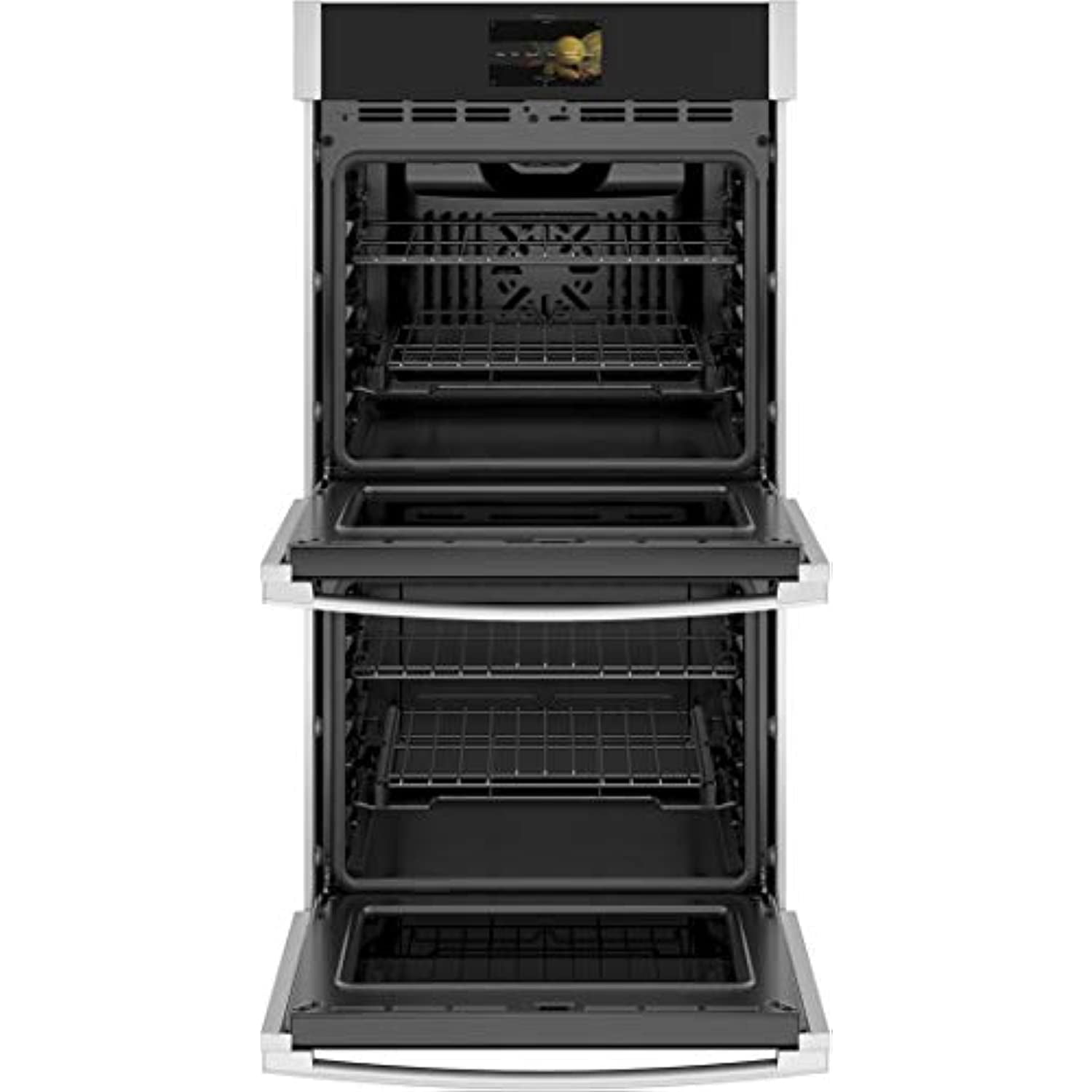 GE PKD7000SNSS 27 Inch Smart Convection Double Wall Oven with True European Convection, WiFi Connect, Direct Air, Brilliant Touch 7-Inch Display, Fit Guarantee, Precision Cooking Modes, No Preheat Opt