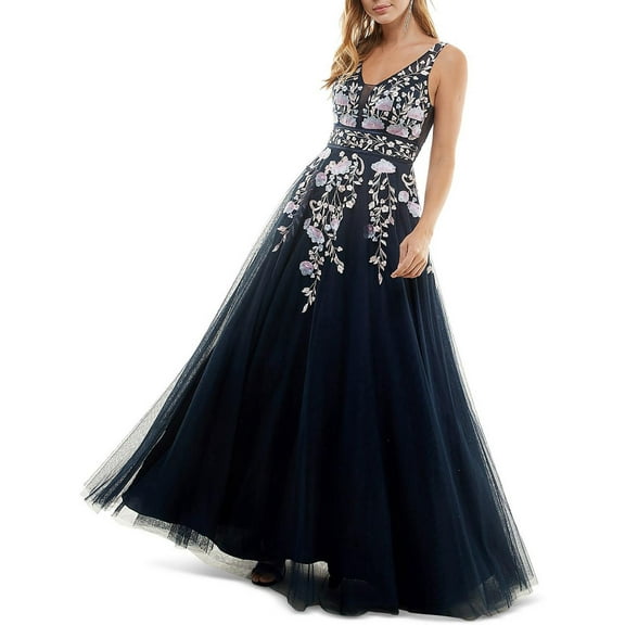 TLC Say Yes To The Prom Womens Juniors Mesh Padded Bust Evening Dress