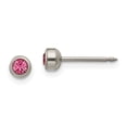 thumbnail image 1 of Titanium 4mm Rose Crystals Stud Earrings Tool Ear Piercing Supply, 1 of 7