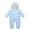 Light Blue, variant on Gyratedream Newborn Baby Girl Boy Warm Fleece Hooded Puffer Snowsuit Winter Onesie Outwear