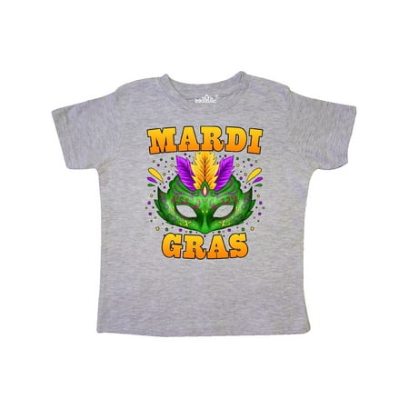 

Inktastic Mardi Gras with Green Masquerade Mask Gift Toddler Boy or Toddler Girl T-Shirt