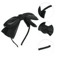 thumbnail image 3 of Unique Bargains 1 Pc Exquisite Gauze Shiny Silk Bow Headband Black, 3 of 6