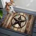 thumbnail image 4 of Country Star Washable Area Rug 2 x 3 ft Farmhouse Star Brown Beige Wood Grain, Soft Non Slip Rugs Stain Repellent Indoor Felt Carpet for Living Dining Room Bedroom Home Office, 4 of 9