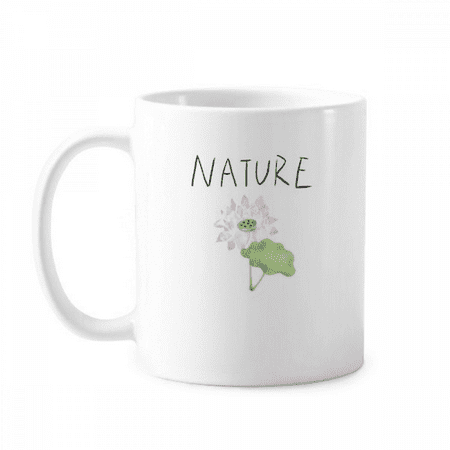 

Lotus island Painting Mug White Pottery Classic Cerac Cup Handle 12oz