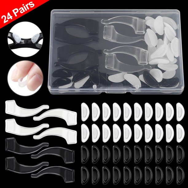 TSV Silicone Glasses Nose Pads, Eyeglass Repair Tool With Case