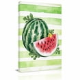 thumbnail image 2 of Canvas Wall Art Summer Watermelon Canvas Art Print Green Stripes Pictures Wall Decor for Living Room Bedroom Artwork Decorations Stretched Framed Ready to Hang 8"x10", 2 of 9