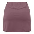 thumbnail image 5 of Iugvhana Womens Skorts with Pockets Lightweight Tummy Control Plus Size Skorts for Women High Waist Solid Color Athletic Sports Skirt Shorts Pink#03 XXL, 5 of 5