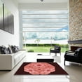 thumbnail image 6 of Ahgly Company Indoor Square Patterned Bean Red Area Rugs, 6' Square, 6 of 6