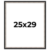 25x29 Frame Silver Real Wood Picture Frame Width 1.25 Inches | Interior Frame Depth 0.75 Inches |