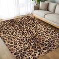 thumbnail image 3 of 8x10 Area Rugs, Leopard Printed Non-Skid Rubber Backing Large Rectangle Rugs - Living Room Bedroom Home Office, Modern Animals Textured Brown Indoor Floor Mat Carpets Washable Rug, 3 of 9