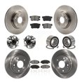 thumbnail image 1 of Transit Auto Front Rear Wheel Hub Bearings Assembly Disc Brake Rotors and Semi-Metallic Pads Kit (10Pc) for Car Honda Civic Acura ILX - Left Right Side (Driver Passenger) KBB-129125, 1 of 10
