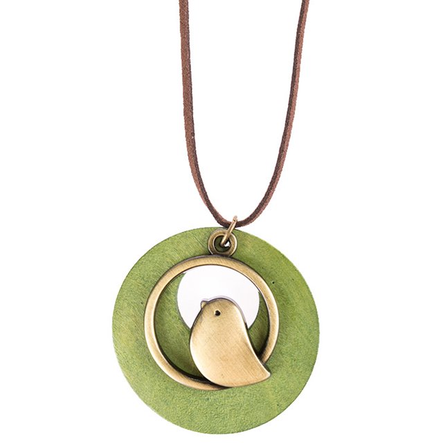 Collier Long Oiseau Collier de Style Ethnique Rétro Collier Long Pendentif Collier